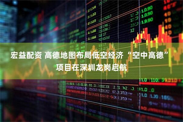 宏益配资 高德地图布局低空经济 “空中高德” 项目在深圳龙岗启航